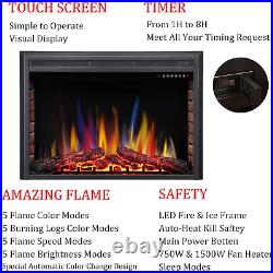 R. W. FLAME 39 Electric Fireplace Insert, Freestanding & Recessed Electric Stove H