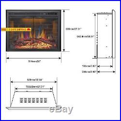R. W. Flame 36 Electric Fireplace Insert, Traditional Antiqued Build In Recessed