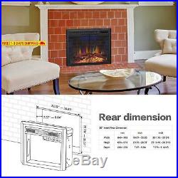 R. W. Flame 36 Electric Fireplace Insert, Traditional Antiqued Build In Recessed