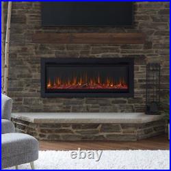 Real Flame 49 Wall Mounted Recessed Electric Fireplace Insert in Black