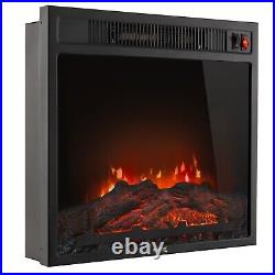 RecPro RV Fireplace 18 Recessed Electric Fireplace Glass with Log View