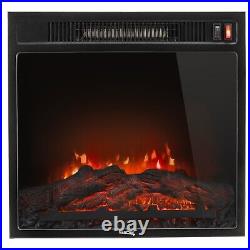 RecPro RV Fireplace 18 Recessed Electric Fireplace Glass with Log View