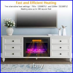 Recessed Electric Fireplace Furnace Heater Smokeless Insert Fire Heater Flame