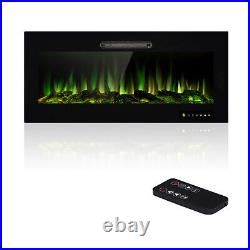 Recessed Mounted Electric Fireplace Insert with Touch Screen Control Panel