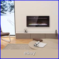 Recessed and Wall Mounted Electric Fireplace with Remote Control