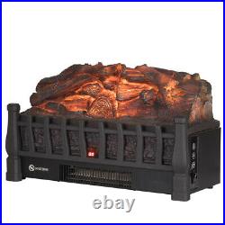 Regal Flame 20 Electric Fireplace Log Realistic Ember Bed Insert W Heater Oak