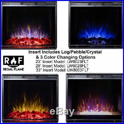 Regal Flame 23 Flat Ventless Heater Electric Fireplace Insert 3 Color