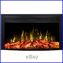 Regal Flame 28 Inch Curved Ventless Heater Electric Fireplace Insert