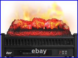 Remote Control Electric Fireplace Logs Insert Log Heater Thermostat Timer 1400W