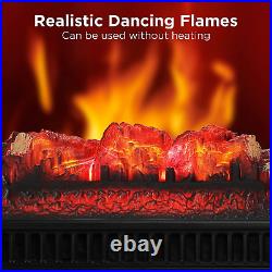 Remote Control Electric Fireplace Logs Insert Log Heater Thermostat Timer 1400W