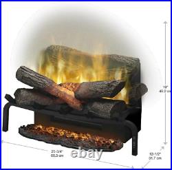 Revillusion Electric Fireplace Log Insert 20 Inch Faux Wooden Logs, Plug in El