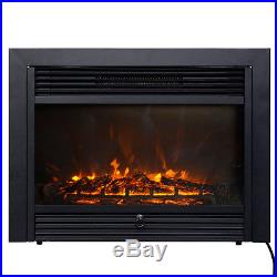SALE 28.5 Fireplace Electric Embedded Insert Heater Glass Log Flame Remote Home