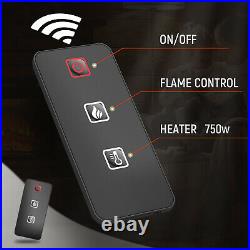 SUNNY 23 in Electric Fireplace Insert with Remote Control Realistic Flame Black