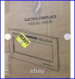 SUNNY FLAME 36 Inch Electric Fireplace Insert and Wall Mounted