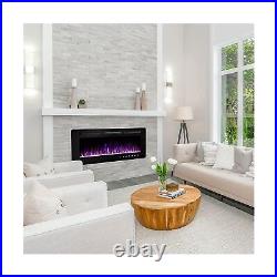 SUNNY FLAME 36 Inch Electric Fireplace Insert and Wall Mounted, Fireplace Hea