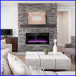 SUNNY FLAME 36 Inch Electric Fireplace Insert and Wall Mounted Fireplace Heat