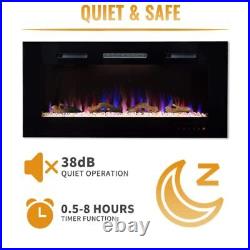 S-THROUGH Electric Fireplace Insert Recessed and Wall Mounted Electric Firepl