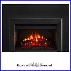 SimpliFire 25 Electric Fireplace Insert, Large Black Surround, 37 x 26