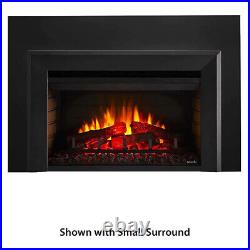 SimpliFire 25 Electric Fireplace Insert, Large Black Surround, 37 x 26
