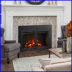 SimpliFire 30 Electric Fireplace Insert, Large Black Surround, 42 x 30