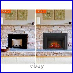 SimpliFire 30 Electric Fireplace Insert, Large Black Surround, 42 x 30