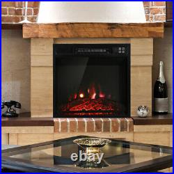 Snailhome Embedded Fireplace Electric Insert 7 Color Heater Flame Remote Control