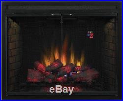 SpectraFire 39 in. Traditional Built-in Electric Fireplace Insert with Glass