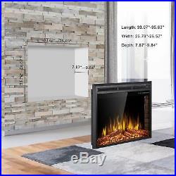 Sunlei 36 Electric Fireplace Insert Multi Color Timer Touch Screen Remote NEW