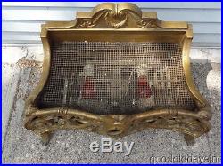 Superb Antique Cast Iron Fireplace Insert Massive Ornate Electric