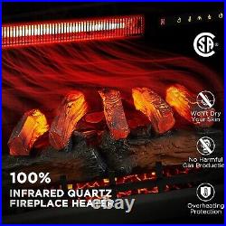 TURBRO in-Flames 28 Inch in Wall Recessed Electric Fireplace Insert 3d Flames