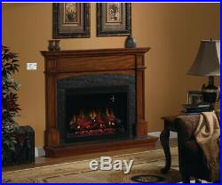 Traditional BuiltIn Electric Fireplace Insert Classic Flame 36 in. Glowing Ember