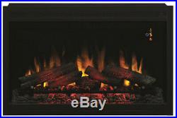 Traditional BuiltIn Electric Fireplace Insert Classic Flame 36 in. Glowing Ember