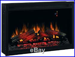 Traditional Built-in Electric Fireplace Insert 36 4400 BTU Heater Flame Effect