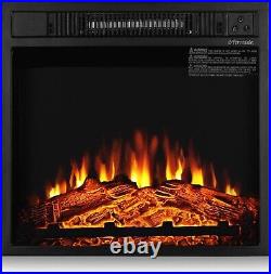 Turbro Fireside 18 in. Ventless Realistic Flames Electric Fireplace Insert