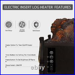 VIVOHOME 110V Electric Fireplace Insert Heater With Infrared Remote Controller