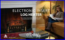 VIVOHOME 110V Electric Fireplace Space Heater with 3D Insert Log Flame Ember Bed