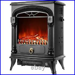 VIVOHOME 1400W 20inch Electric Fireplace Insert Stove Heater 3D Log Flame Effect