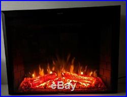 Valuxhome 36 Electric Fireplace Insert Heater Remote +Fire Sound