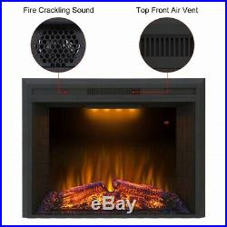 Valuxhome 36 Electric Fireplace Insert Heater Remote +Fire Sound