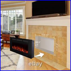 Valuxhome 36 Electric Fireplace, Recessed Fireplace Insert with Remote Control