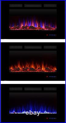 Valuxhome 36 Electric Fireplace, Recessed Fireplace Insert with Remote Control