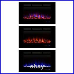 Valuxhome 36 Electric Fireplace Recessed Fireplace Insert with Remote Control