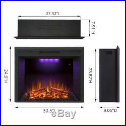 Valuxhome Houselux 30 Inches Fireplace Insert Electric 30L, Black