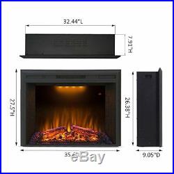 Valuxhome Houselux 36 750With1500W Electric Fireplace Insert Log Speaker Remote