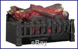 Ventless Fireplace Heater Electric Log Fake Faux Insert Realistic Wood Set New