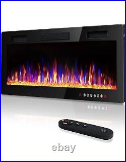 Vitesse 36 inch Ultra-Thin Electric Fireplace Inserts in-Wall Recessed and Wall
