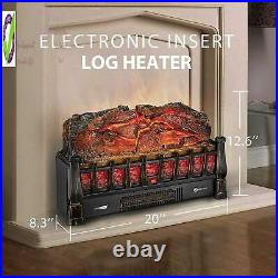Vivohome 110V Electric Insert Log Quartz Realistic Ember Bed Fan Heater With In