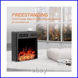 WAMPAT Electric Fireplace Insert 18'' Freestanding Heater with Remote Control