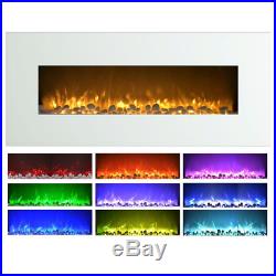Wall Mount Electric Fireplace Heater Color Changing Flame Insert Home Decor 50