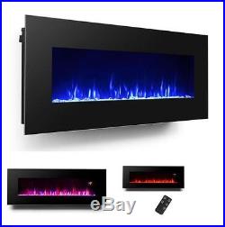 Wall Mount Electric Fireplace Heater Insert 50 Infrared 5100 BTU Remote Control